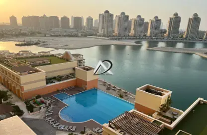 Apartment - 1 Bedroom - 2 Bathrooms for rent in Al Mutahidah Tower - Viva Bahriyah - The Pearl Island - Doha