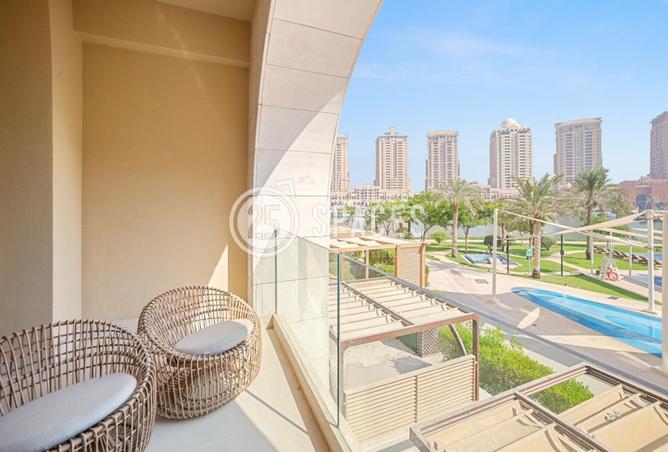 Duplex - 1 Bedroom - 2 Bathrooms for rent in The St. Regis Marsa Arabia Island - Marsa Arabia - The Pearl Island - Doha