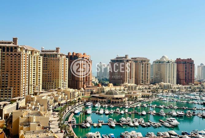 Apartment - 2 Bedrooms - 3 Bathrooms for rent in West Porto Drive - Porto Arabia - The Pearl Island - Doha