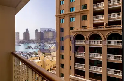 Apartment - 1 Bedroom - 2 Bathrooms for rent in Tower 19 - Porto Arabia - The Pearl Island - Doha