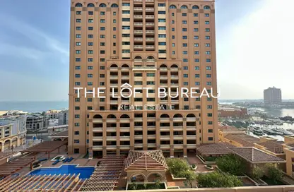 Apartment - 1 Bedroom - 2 Bathrooms for rent in West Porto Drive - Porto Arabia - The Pearl Island - Doha