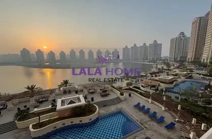 Apartment - 2 Bedrooms - 4 Bathrooms for rent in Viva West - Viva Bahriyah - The Pearl Island - Doha