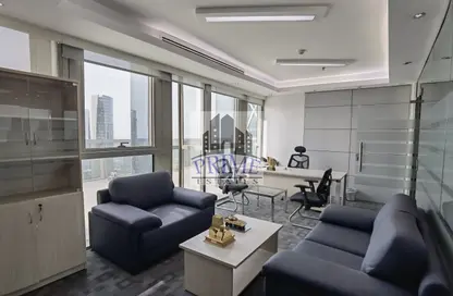 Living / Dining Room image for: Office Space - Studio - 2 Bathrooms for rent in Palm Tower B - Palm Towers - West Bay - Doha, Image 1