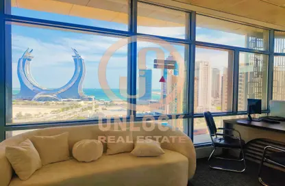 Office Space - Studio - 2 Bathrooms for rent in Burj Al Marina - Marina District - Lusail