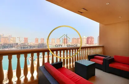 Apartment - 3 Bedrooms - 4 Bathrooms for rent in West Porto Drive - Porto Arabia - The Pearl Island - Doha