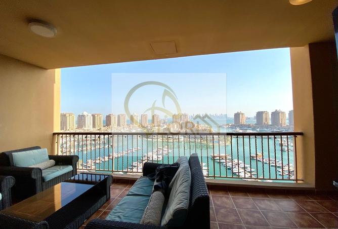 Apartment - 2 Bedrooms - 3 Bathrooms for rent in East Porto Drive - Porto Arabia - The Pearl Island - Doha