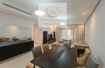 Living / Dining Room image for: Apartment - 2 Bedrooms - 2 Bathrooms for rent in Anas Street - Fereej Bin Mahmoud North - Fereej Bin Mahmoud - Doha, Image 1