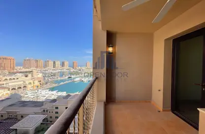 Apartment - 1 Bedroom - 2 Bathrooms for rent in West Porto Drive - Porto Arabia - The Pearl Island - Doha