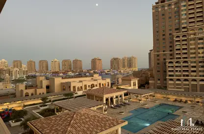 Apartment - 1 Bedroom - 2 Bathrooms for rent in East Porto Drive - Porto Arabia - The Pearl Island - Doha