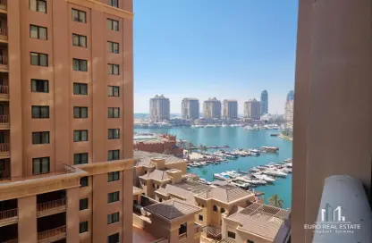 Apartment - 1 Bedroom - 2 Bathrooms for rent in East Porto Drive - Porto Arabia - The Pearl Island - Doha