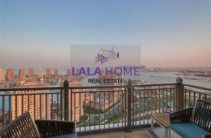 Apartment - 2 Bedrooms - 3 Bathrooms for rent in Abraj Bay - Abraj Quartiers - The Pearl Island - Doha