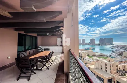 Balcony image for: Apartment - 2 Bedrooms - 3 Bathrooms for rent in Tower 7 (Ferrari Tower) - Porto Arabia - The Pearl Island - Doha, Image 1