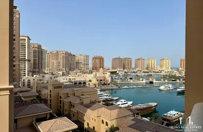 Apartment - 1 Bedroom - 2 Bathrooms for rent in East Porto Drive - Porto Arabia - The Pearl Island - Doha