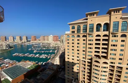 Apartment - 1 Bedroom - 2 Bathrooms for rent in West Porto Drive - Porto Arabia - The Pearl Island - Doha