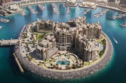 شقق فندقية - غرفة نوم - 2 حمامات للايجار في The St. Regis Marsa Arabia Island - Marsa Arabia - جزيرة اللؤلؤة - الدوحة