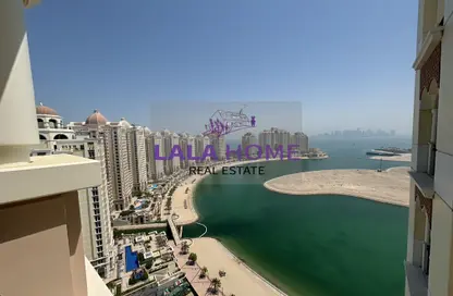 Apartment - 3 Bedrooms - 4 Bathrooms for rent in Viva West - Viva Bahriyah - The Pearl Island - Doha