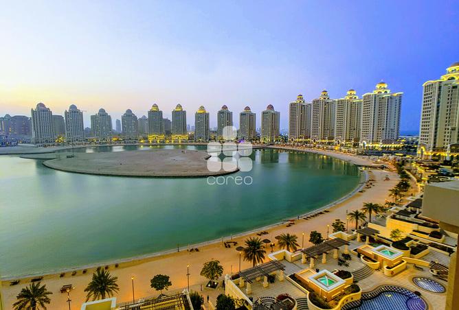 Apartment - 2 Bedrooms - 2 Bathrooms for rent in Viva East - Viva Bahriyah - The Pearl Island - Doha