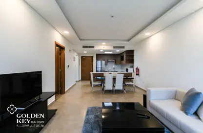 Living / Dining Room image for: Apartment - 1 Bedroom - 2 Bathrooms for rent in Al Erkyah City - Lusail, Image 1