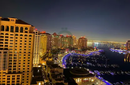 Apartment - 2 Bedrooms - 2 Bathrooms for rent in Jumanah Tower 29 - Porto Arabia - The Pearl Island - Doha