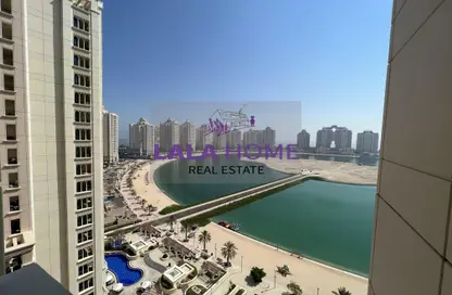 Apartment - 2 Bedrooms - 3 Bathrooms for rent in Viva Central - Viva Bahriyah - The Pearl Island - Doha