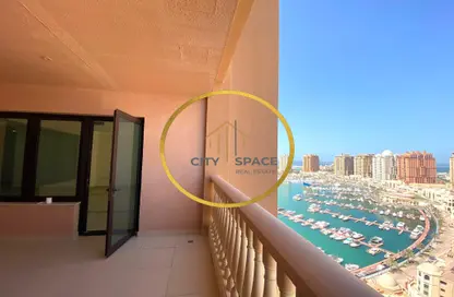 Apartment - 1 Bedroom - 2 Bathrooms for rent in East Porto Drive - Porto Arabia - The Pearl Island - Doha