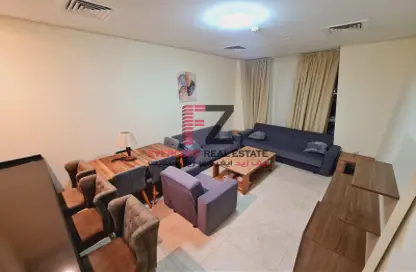 Living / Dining Room image for: Apartment - 2 Bedrooms - 2 Bathrooms for rent in Zig Zag Tower A - Zig Zag Towers - West Bay - Doha, Image 1