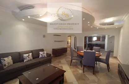 Living / Dining Room image for: Apartment - 2 Bedrooms - 3 Bathrooms for rent in Al Nasr Street - Al Nasr - Doha, Image 1