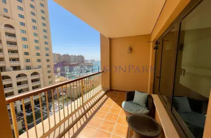 Apartment - Studio - 1 Bathroom for rent in Tower 19 - Porto Arabia - The Pearl Island - Doha