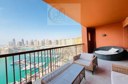 Apartment - 2 Bedrooms - 2 Bathrooms for rent in West Porto Drive - Porto Arabia - The Pearl Island - Doha