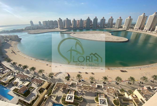 Apartment - 2 Bedrooms - 4 Bathrooms for rent in Viva West - Viva Bahriyah - The Pearl Island - Doha