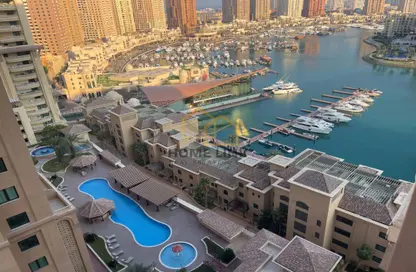 Apartment - 2 Bedrooms - 3 Bathrooms for sale in Tower 8 - Porto Arabia - The Pearl Island - Doha